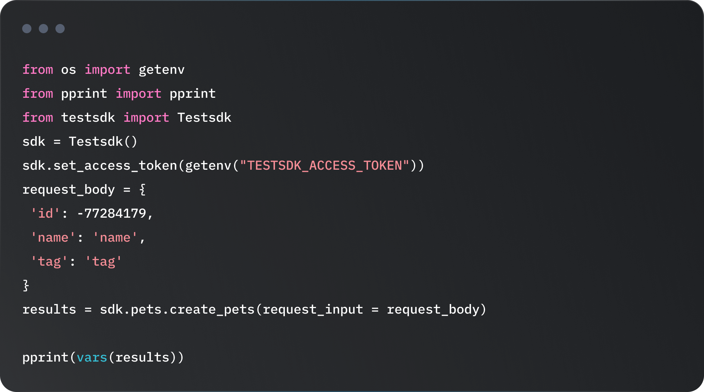 Integrate SDK Code Snippets into your existing API reference documentation enabling quick API adoption.